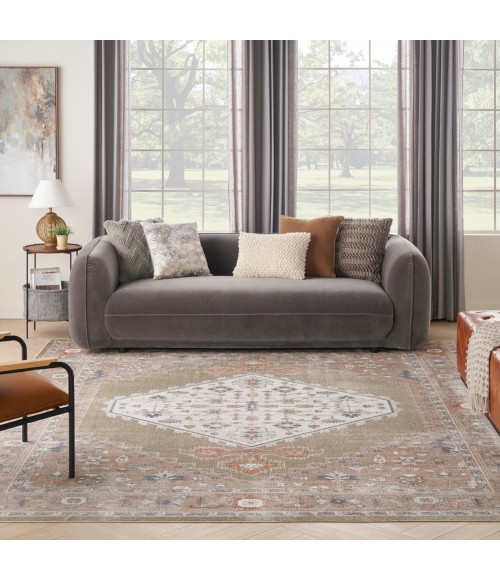 Nourison Astra Machine Washable Area Rug Nourison Astra Machine Washable Area Rug ASW11 Sage Multi