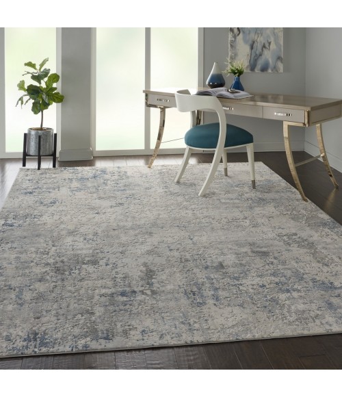 Nourison RUSTIC TEXTURES Area Rug Nourison Rustic Textures Area Rug RUS07-Ivory/Grey-blue