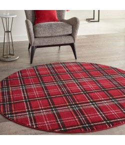Nourison Grafix - Grf03 Red Area Rug 5 ft. 3 X Round