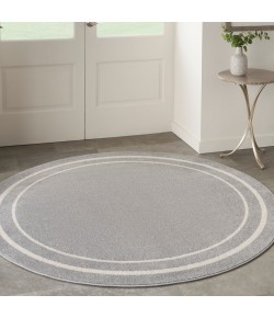 Nourison Home Nourison Essentials NRE02 Grey/Ivory 4 ft. Round Area Rug
