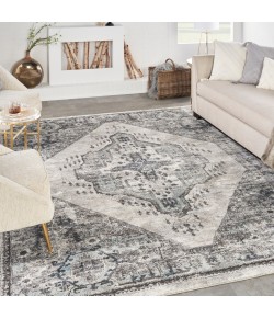 Nourison Ki100 American Manor - Amr02 Grey Area Rug 7 ft. 10 in. X 9 ft. 10 in. Rectangle