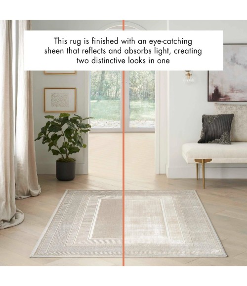 Nourison Glitz Ivory GLZ07 5 ft. X 7 ft. Rect. Rug