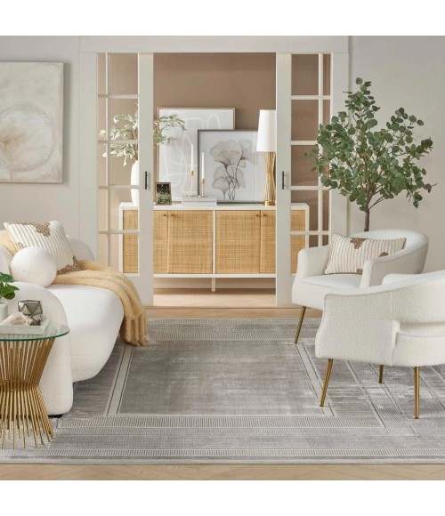 Nourison Glitz Silver GLZ07 4 ft. X 6 ft. Rect. Rug