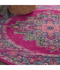 Nourison Passion Round Area Rug PSN03-Fuchsia