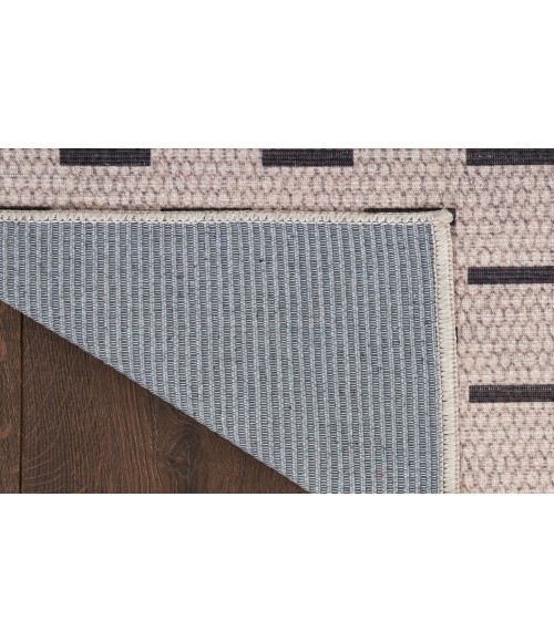 Nourison Nourison Washables Cream Black Rug NWB12 8 ft. X 10 ft. Rectangle - Rugs Town Nourison Nourison Washables Cream Black NWB12 8 ft. X 10 ft. Rectangle Rug