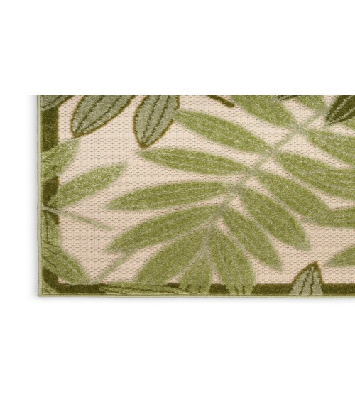 Nourison Aloha Ivory Green ALH18 2 ft. X 6 ft. Rectangle Rug