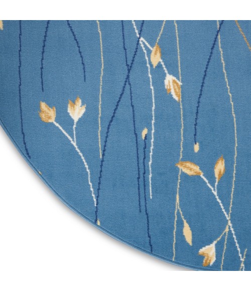 Nourison Grafix Round Area Rug GRF15-Light Blue