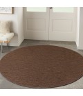 Nourison Washable Solutions Mocha WSL01 8 ft. X Round Rug