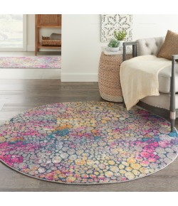 Nourison Passion - Psn34 Yellow Multi Area Rug 5 ft. 3 X Round