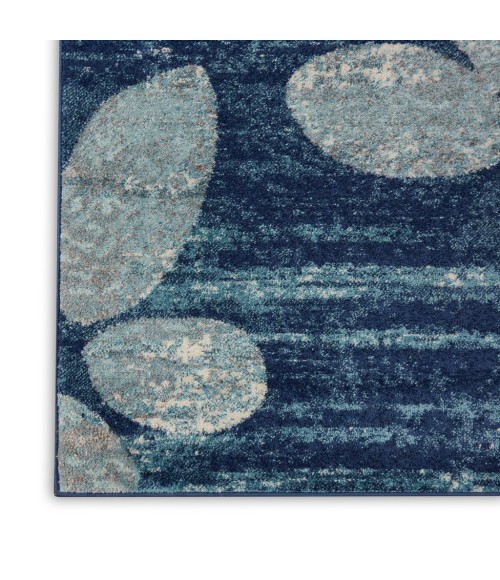 Nourison Tranquil Runner Area Rug TRA01-Navy/Light Blue