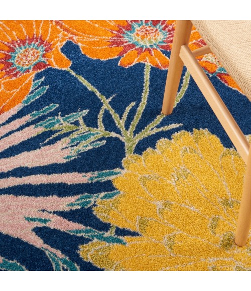 Nourison Allur Area Rug ALR06-Navy Multicolor