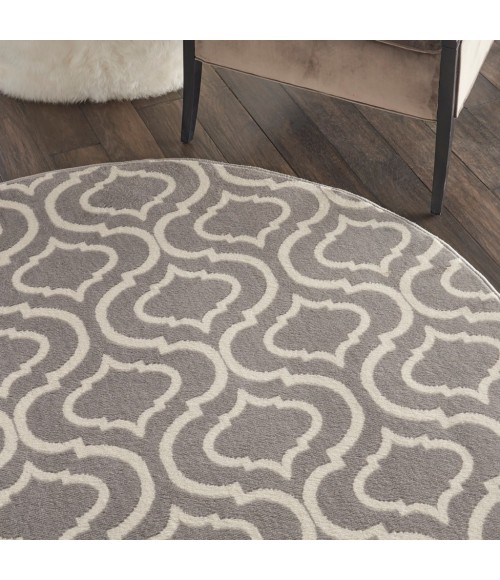 Nourison Jubilant Round Area Rug JUB19-Grey