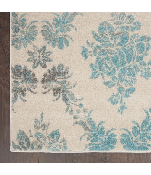 Nourison Tranquil Area Rug TRA09-Ivory/Turquoise