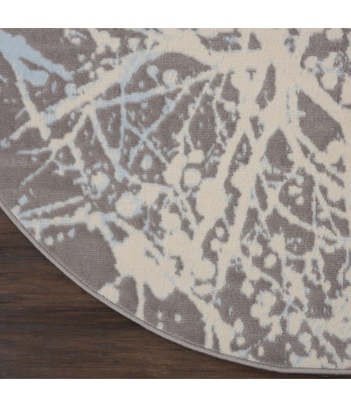 Nourison Jubilant Round Area Rug JUB12-Grey