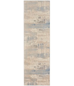 Nourison Home Solace SLA07 Ivory/Grey/Blue 2 ft. 3 in. X 7 ft. 3 in. Area Rug