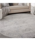 Rustic Textures Area Rug Nourison Rustic Textures Area Rug RUS09 Ivory/Light Blue 5'3" Round