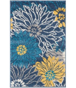 Nourison Passion - Psn17 Blue Area Rug 22 X 34 Rectangle