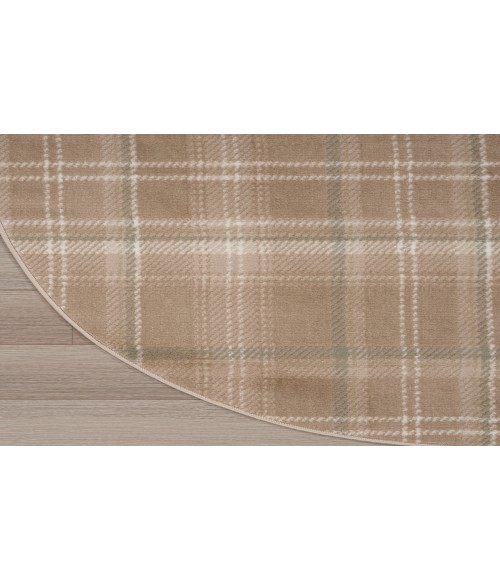 Nourison Grafix Taupe GRF03 5 ft. 3 in. Round Rug