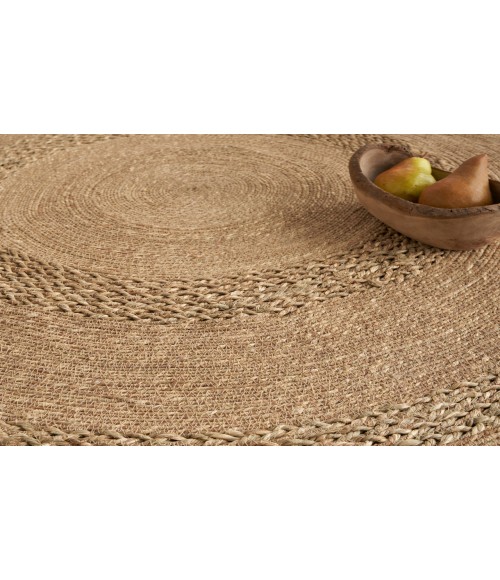 Nourison Natural Seagrass Natural NSG01 8 ft. Round Rug