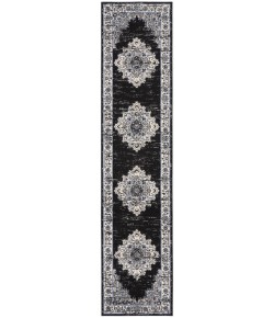 Nourison Passion - Psn03 Black Ivory Area Rug 2 ft. 2 in. X 10 ft. Runner