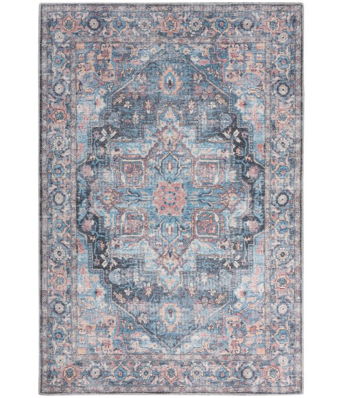 Nicole Curtis Machine Washable Series 1 Area Rug SR101 Light Blue Multi