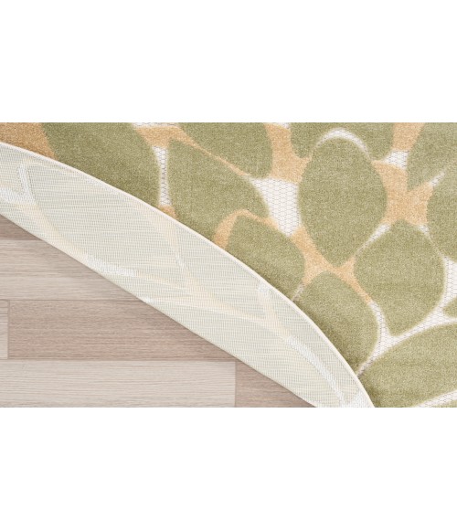 Nourison Aloha Ivory Multicolor ALH05 5 ft. 3 in. Round Rug