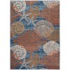 Nourison Seaside Blue Multicolor SDS04 6 ft. X 9 ft. Rect. Rug