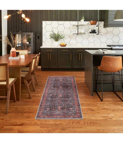 Nourison Grand Washables Navy Brick Rug GRW02 8 ft. X 10 ft. Rect. - Rugs Town Nourison Grand Washables Navy Brick GRW02 8 ft. X 10 ft. Rect. Rug