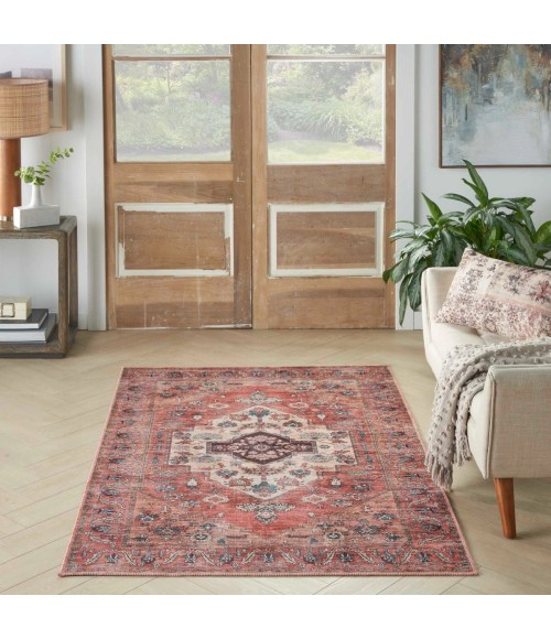 Nourison Grand Washables Rust Multicolor GRW03 8 ft. X 10 ft. Rect. Rug