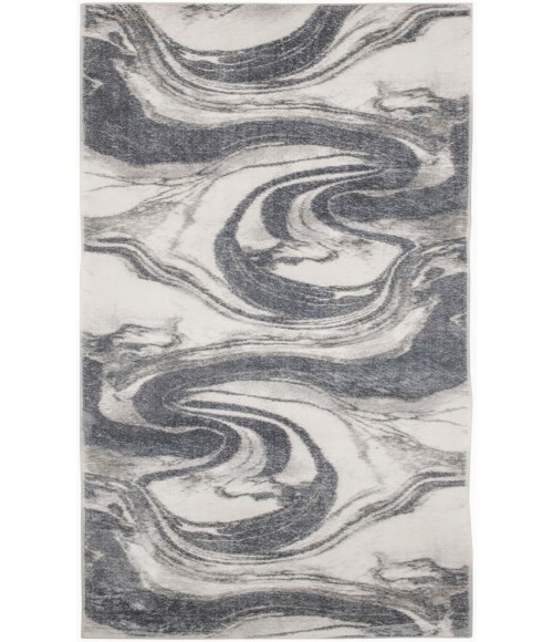 Nourison Astra Machine Washable Ivory Grey ASW15 2 ft. X 6 ft. Rectangle Rug