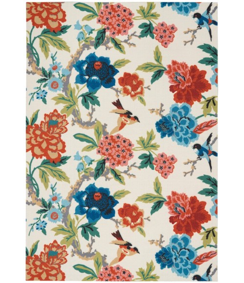 Nourison SUN N' SHADE Area Rug Waverly Sun N' Shade Area Rug SND82-Ivory/Multi