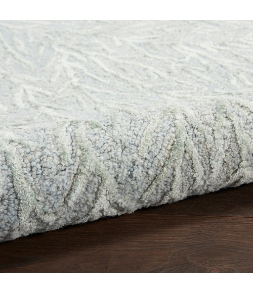 Michael Amini Ma30 Star Area Rug SMR03 Light Blue 4' x 6'