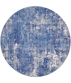 Nourison Whimsicle - Whs08 Blue Ivory Area Rug 5 ft. X Round