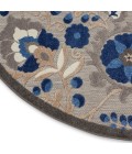 Nourison Aloha Round Area Rug ALH17-Natural/Blue