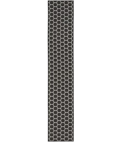Nourison Twist Reversible 2ft. 2in. x 12ft. Black Modern Rug