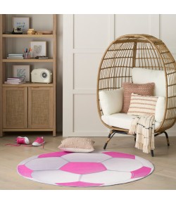 Nourison Home Imagination Pink IMA08 5 ft. Round Rug Nourison Home Imagination Pink IMA08 5 ft. Round Rug