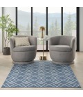Nourison Modern Lines Area Rug MOL01 Denim