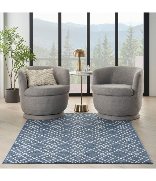 Nourison Modern Lines Area Rug MOL01 Denim