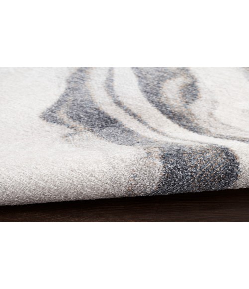 Nourison Astra Machine Washable Ivory Grey ASW15 2 ft. X 6 ft. Rectangle Rug