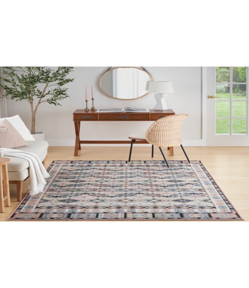 Nourison Washable Decor Ivory Multicolor Rug WSD05 6 ft. 7 in. X 9 ft. Rectangle - Rugs Town Nourison Washable Decor Ivory Multicolor WSD05 6 ft. 7 in. X 9 ft. Rectangle Rug