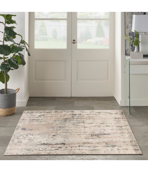 Nourison Quarry Beige Grey QUA01 4 ft. X Square Rug