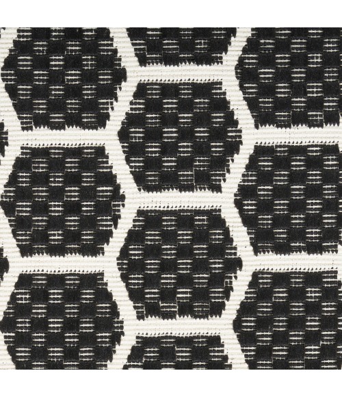 Nourison Reversible Indoor Outdoor Black RVB01 5 ft. X 7 ft. Rect. Rug