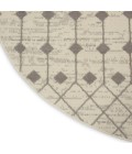 Nourison Grafix Round Area Rug GRF37-Ivory/Grey