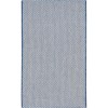 Nourison Courtyard Ivory Blue COU01 2 ft. 2 in. X 10 ft. Rectangle Rug