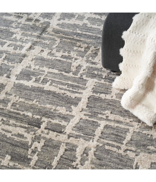 Nourison Luna Grey Silver LUN02 8 ft. X 10 ft. Rect. Rug