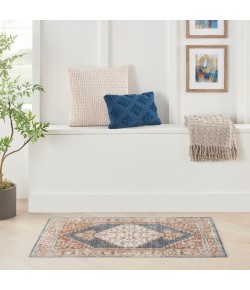 Nourison Home Astra Machine Washable ASW11 Denim Multicolor 2 ft. 2 in. X 4 ft. Area Rug