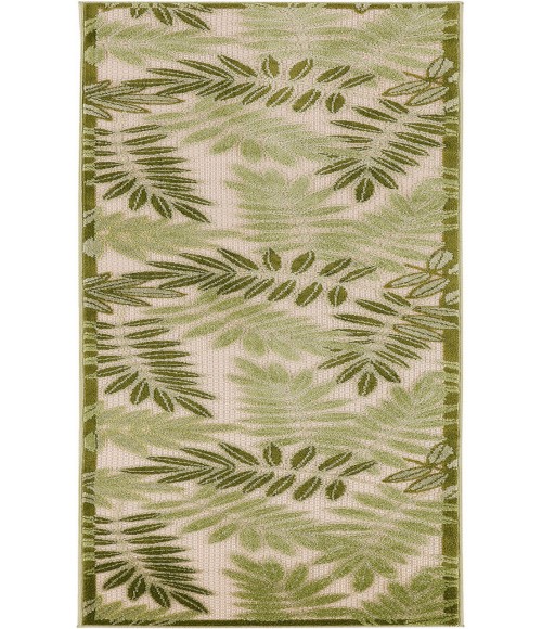 Nourison Aloha Ivory Green ALH18 2 ft. X 6 ft. Rectangle Rug