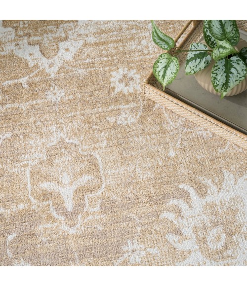 Nourison Astra Machine Washable Ivory Gold ASW19 6 ft. 7 in. X 9 ft. Rect. Rug