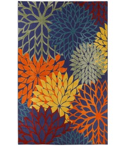 Nourison Aloha Navy Multicolor ALH05 7 ft. 10 in. X 10 ft. 6 in. Rectangle Rug