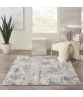 Nourison Royal Terrace White Blue KI42 5 ft. X 7 ft. Rect. Rug